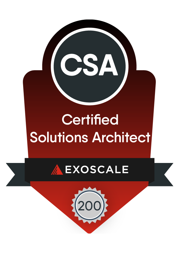 Exoscale CSA - Certified Solution Architect